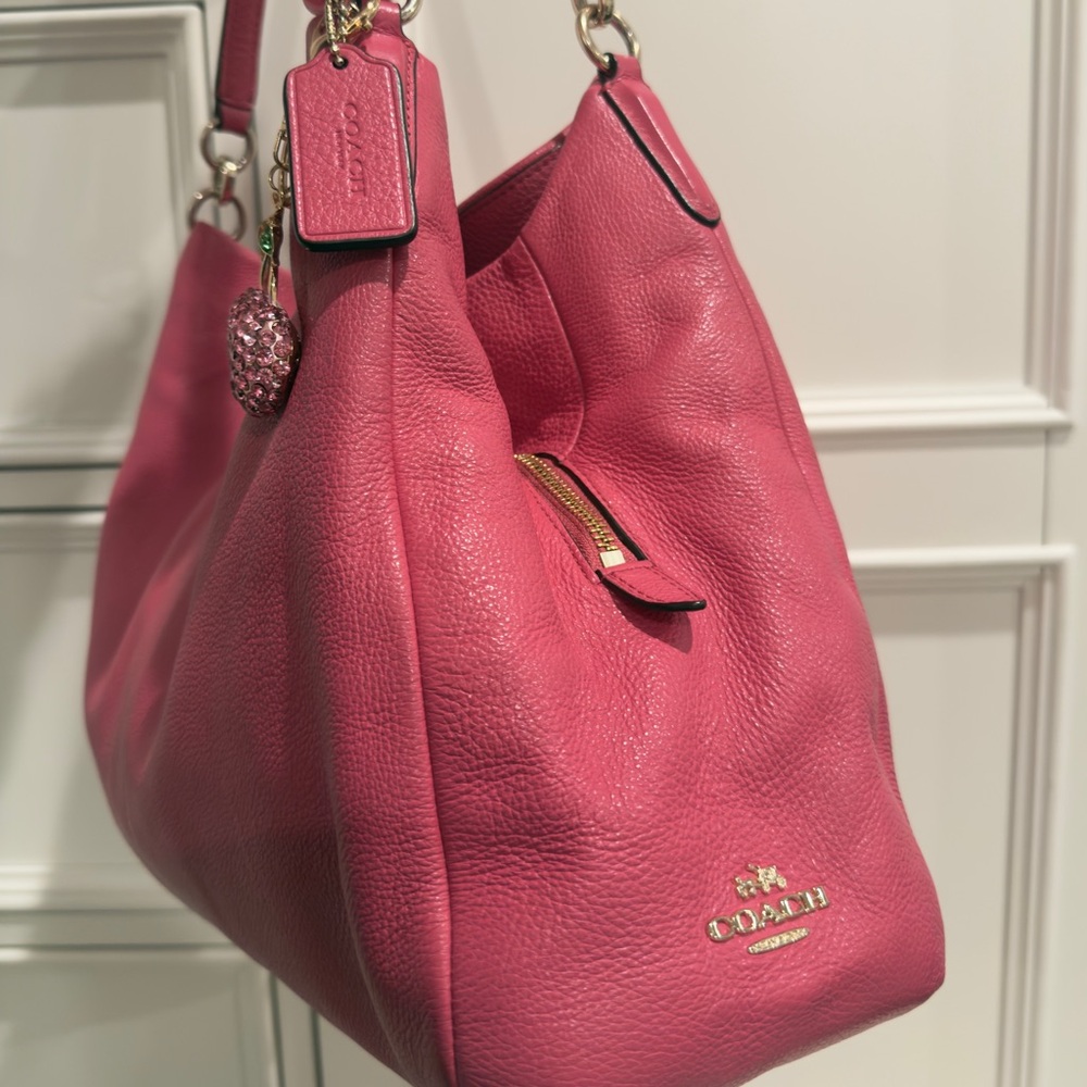 💖 SOLD - Coach Madison Phoebe Pink Leather Hobo Shoulder Bag - Picture 4 of 17